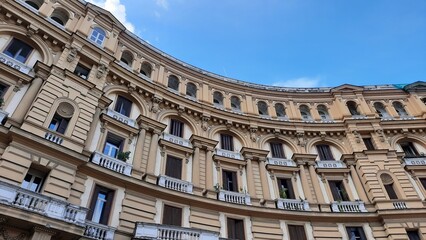 Napoly, Italy, 10.02,2024, bright beautiful old houses