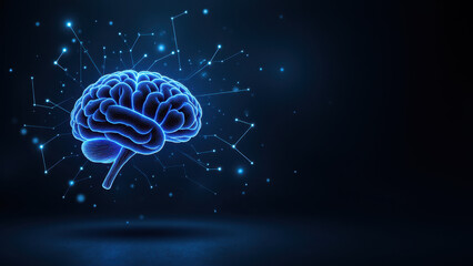 Brain-inspired AI with a digital explosion, symbolizing cognitive power or advanced technology.
