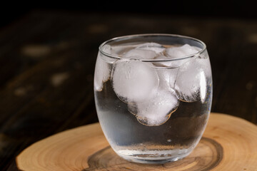 cold mineral water with a lot of gases and bubbles