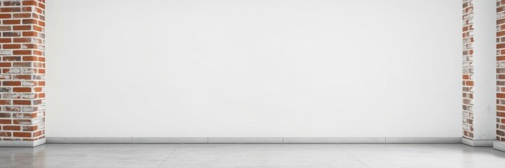 White brick wall background perfect for a minimalist aesthetic, empty, design, backdrop