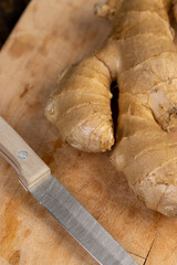 details of the ginger root used in cooking