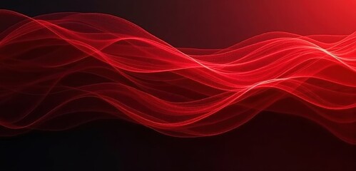 Fototapeta premium Dynamic red wave abstract background, perfect for modern design projects, digital art, and technology-themed visuals.