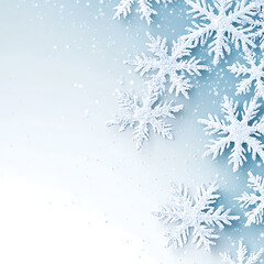 Simple background with white snowflakes