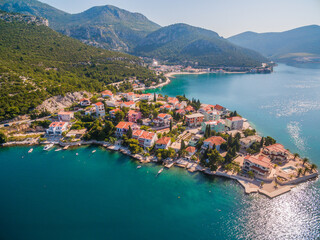 Obraz premium Picturesque Coastal Village of Radalj, Repic and Klek in Dalmatia, Croatia on the Adriatic Sea