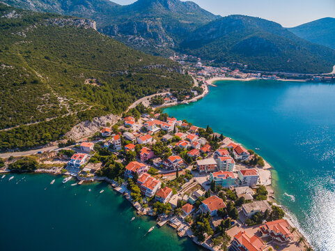 Picturesque Coastal Village of Radalj, Repic and Klek in Dalmatia, Croatia on the Adriatic Sea