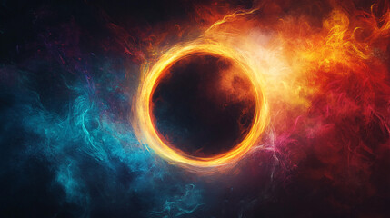 Fiery Ring Abstract Background  Energy  Power  Cosmic  Nebula  Fire  Smoke  Design Element