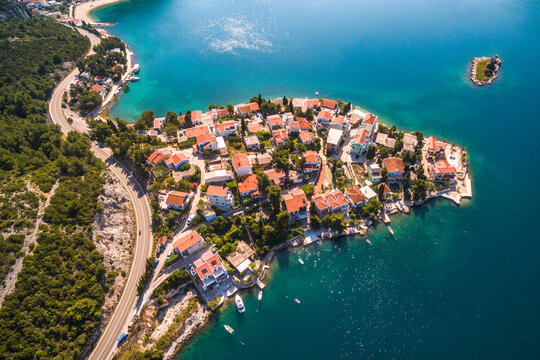 Picturesque Coastal Village of Radalj, Repic and Klek in Dalmatia, Croatia on the Adriatic Sea