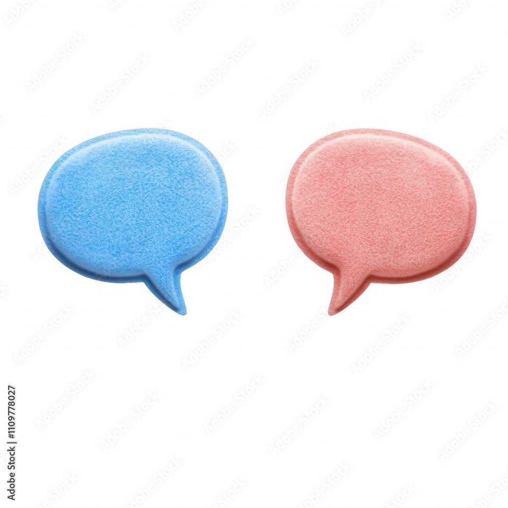 Poster colorful speech bubbles representing communication and dialogue concepts., isolated on a transparent