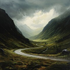 mountain road in the mountains