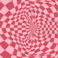 Psychedelic checkerboard poster