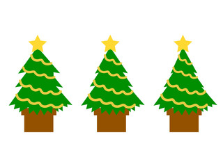 シンプルなクリスマスツリーセット：金モール