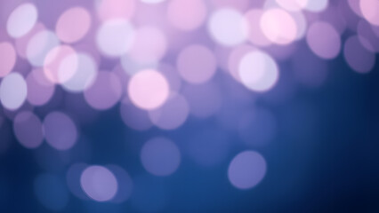 Fototapeta premium Dreamy bokeh lights in pastel tones of lavender, mint, and pale pink, fading into a dark blue gradient
