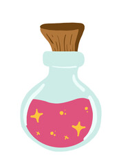 magic potion in bottle, alchemist things, witch experiment