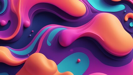 Fototapeta premium Organic Fluid Shapes with Smooth Gradient Transitions for Modern Visuals