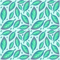Leaves seamless pattern, plants print
