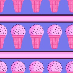 Christmas ice candy seamless ice cream pattern for wrapping paper and fabrics
