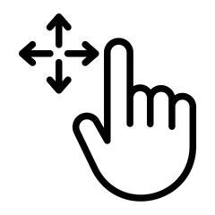 pointer line icon