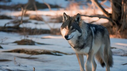 Obraz premium Amazing Majestic Image of Wolf, Wolf Image #wolf #animal #wildlife 