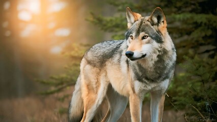 Obraz premium Amazing Majestic Image of Wolf, Wolf Image #wolf #animal #wildlife 