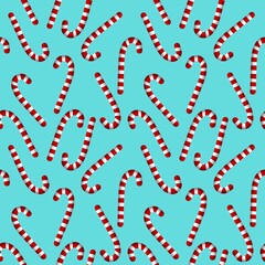 Candy cane seamless Christmas sugar stripe gifts pattern for wrapping paper