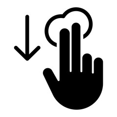 swipe down glyph icon
