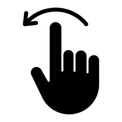 swipe left glyph icon