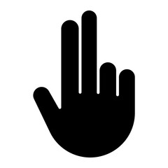 two finger glyph icon