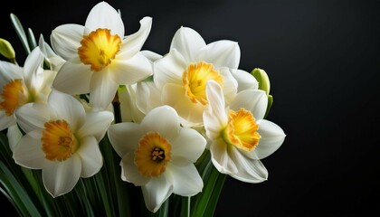 Obraz premium a bouquet of white daffodils