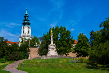 Fototapeta premium Baroque plague column in the castle area of Nitra