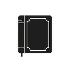 Vector Book Icon Silhouette. Book Symbol