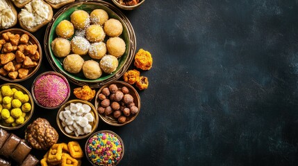 Obraz premium Colorful Display of Assorted Donuts