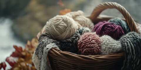 Autumnal Handcrafted Yarn Basket