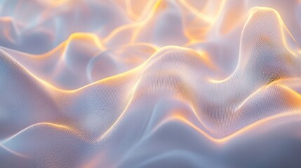 Fototapeta premium Abstract wavy light background with glowing lines.