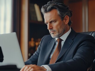 Businessman with a thoughtful expression