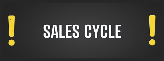 Fototapeta premium Sales Cycle.. A blackboard with white text. Illustration with grunge text style.