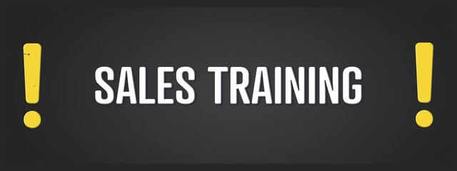 Fototapeta premium Sales Training. A blackboard with white text. Illustration with grunge text style.