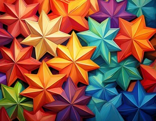colorful star shapes in a variety of vibrant colors perfect for decorations crafts or educational projects