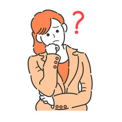 悩んでいるビジネスパーソン　女性