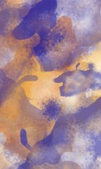 Colorful abstract watercolor painting featuring dynamic shapes in warm and cool tones.