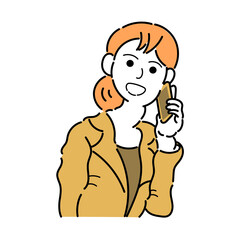 電話をしているビジネスパーソン　女性