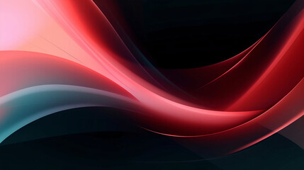 Minimal Red Curve Creating an Abstract Visual Effect With Smooth Gradients and Dark Background