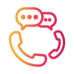 phone Line Gradient Icon