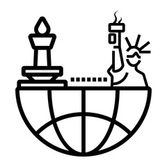 emigration Line Icon