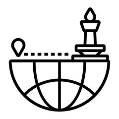 emigration Line Icon