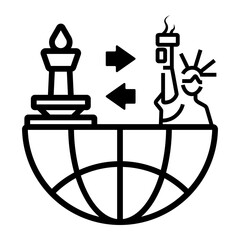 emigration Line Icon