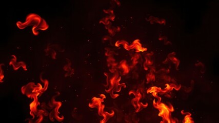 Abstract image of fiery flames engulfing a black background, background, energy