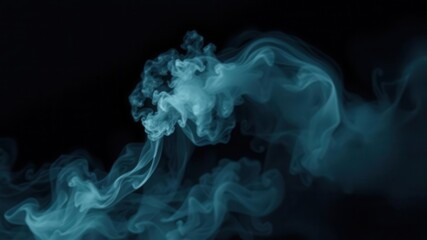 Obraz premium Abstract swirling smoke on a black background, creating a mesmerizing and mysterious effect, atmospheric, magic