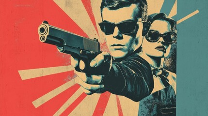 2025" written on a classic movie poster in bold retro typography.