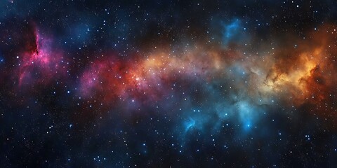 Abstract cosmic space background - Starry space with abstract nebula patterns
