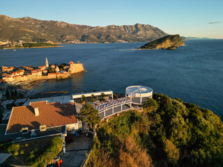  Budva old town, Montenegro - aerial drone footage